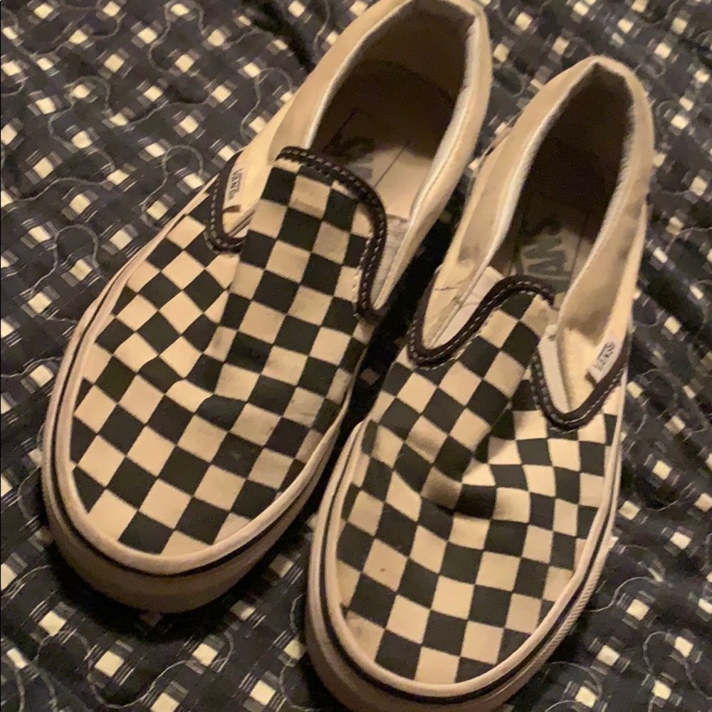 Checkered Vans size 4.5